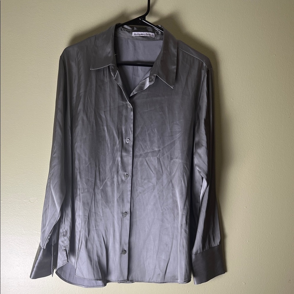 Abercrombie & Fitch olive green long sleeve Shirt